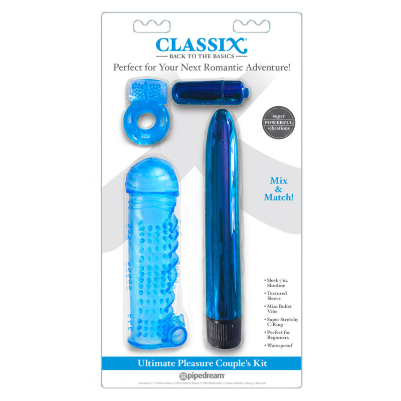 Coffret 4 sextoys bleu Classix