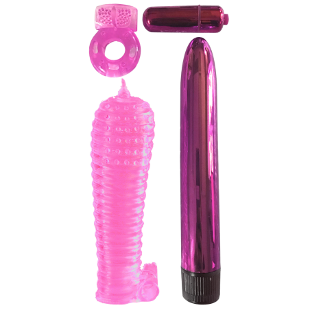 Coffret 4 sextoys rose Classix