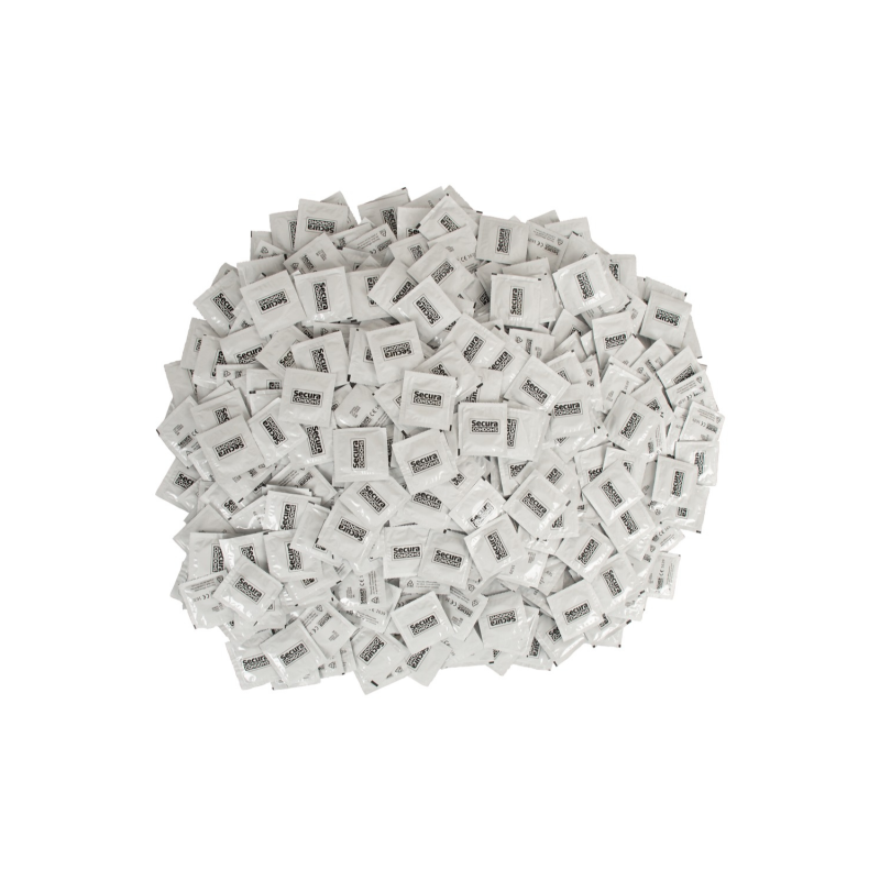 Lot de 1000 préservatifs latex lubrifiés 53 mm