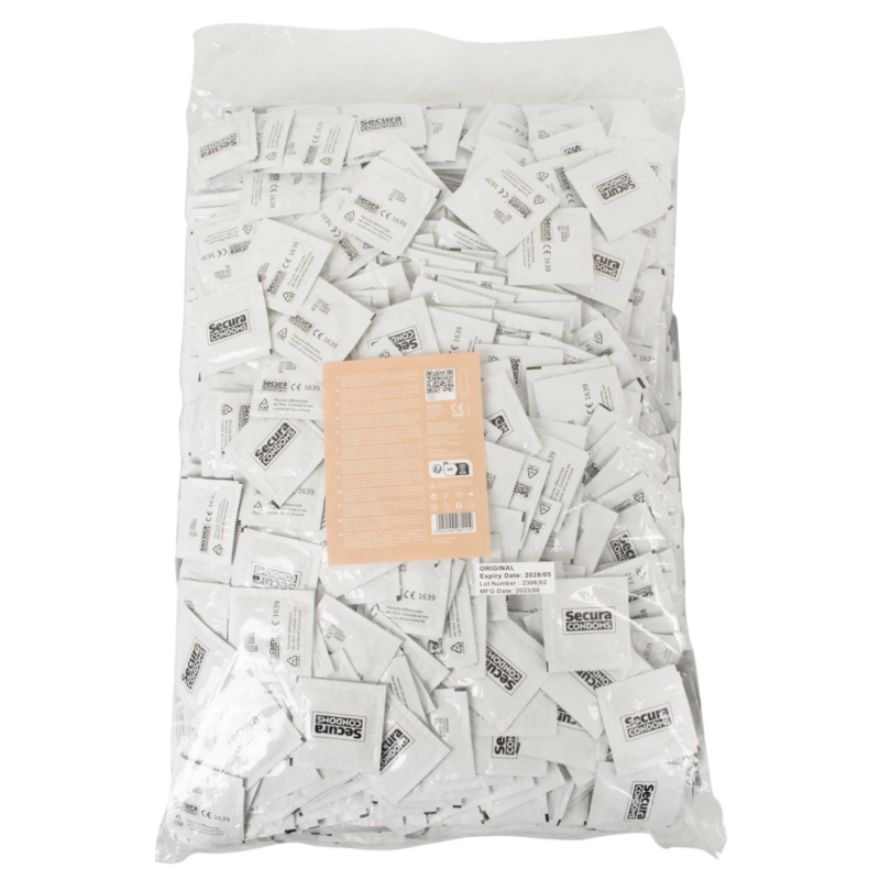 Lot de 1000 préservatifs latex lubrifiés 53 mm