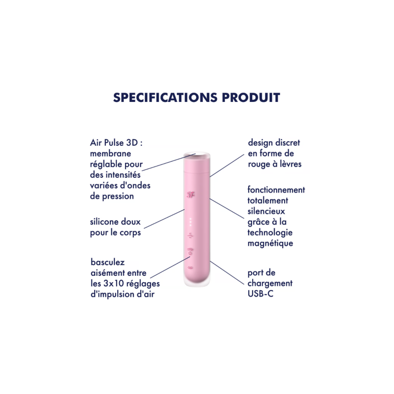 Stimulateur clitoridien de voyage First Kiss Satisfyer