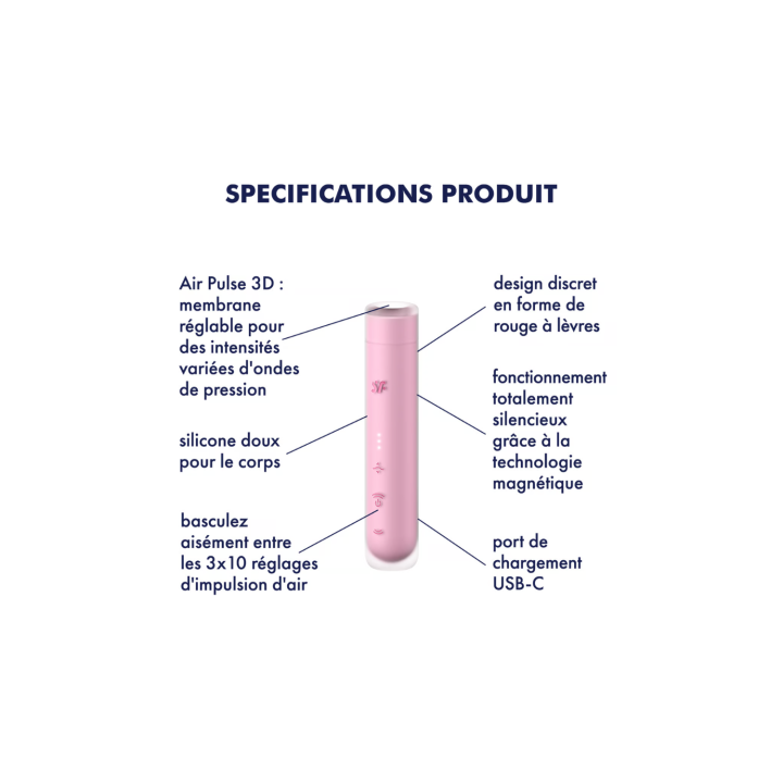 Stimulateur clitoridien de voyage First Kiss Satisfyer