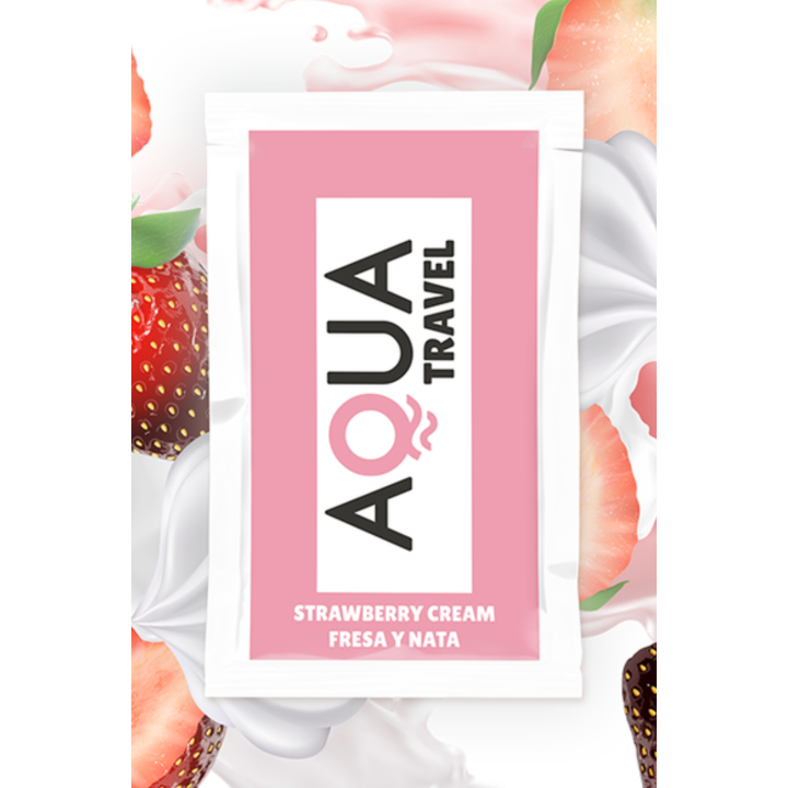 Dosette lubrifiant à base d'eau saveur fraise à la crème 6 ML