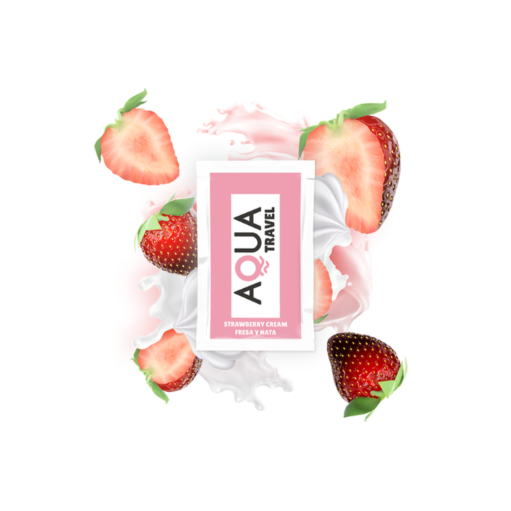 Dosette lubrifiant à base d'eau saveur fraise à la crème 6 ML