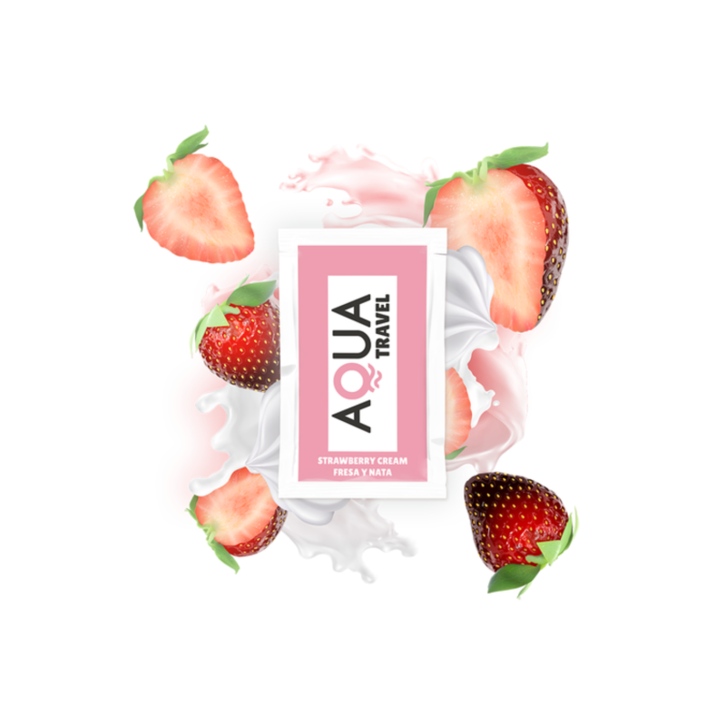 Dosette lubrifiant à base d'eau saveur fraise à la crème 6 ML
