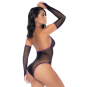 Body noir et violet et mitaines amovibles
