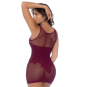 Robe en résille couleur cerise