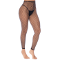 2 en 1 Top ou pantalon en résille noire