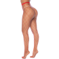 Collant large maille rouge