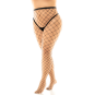 Collant grande taille large maille noire