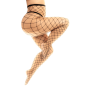 Collant grande taille large maille noire