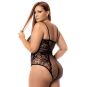 Body grande taille résille noire