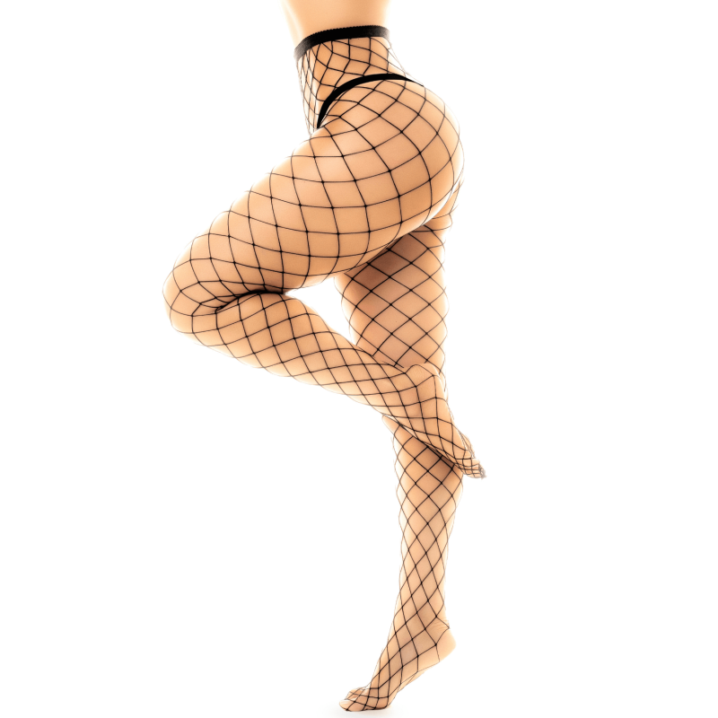 Collant large maille noire