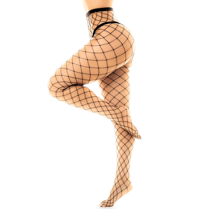 Collant large maille noire