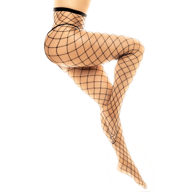 Collant large maille noire