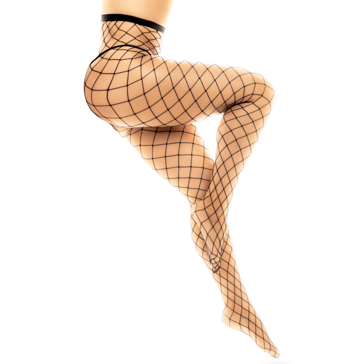 Collant large maille noire