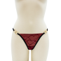 String bordeaux avec anneaux détachables