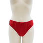 Culotte rouge en dentelle avec nœud en satin