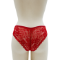 Culotte rouge en dentelle avec nœud en satin