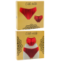 Culotte rouge en dentelle avec nœud en satin
