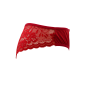 Culotte rouge en dentelle avec nœud en satin