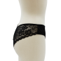 Culotte noire en dentelle avec nœud en satin