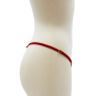String rouge avec bijou perle &amp; strass dorés