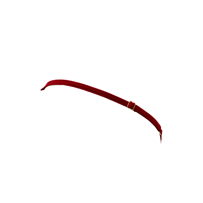 String rouge avec bijou perle &amp; strass dorés