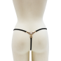 String noir avec bijou perle &amp; strass dorés