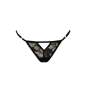 String noir avec bijou perle &amp; strass dorés