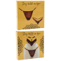 String taupe en dentelle avec bijou cœur doré