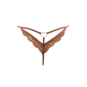 String taupe en dentelle avec bijou cœur doré