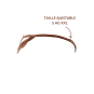 String taupe en dentelle avec bijou cœur doré