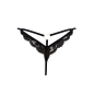 String noir en dentelle avec bijou cœur doré