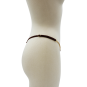 String en dentelle marron ouvert avec chaînes dorées