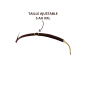 String en dentelle marron ouvert avec chaînes dorées