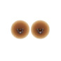 Paire de cache-tétons piercing barre demi-anneau faux diamant peau métisse