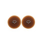 Paire de cache-tétons piercing barre coeur faux diamant peau foncée