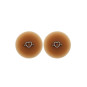 Paire de cache-tétons piercing barre coeur faux diamant peau métisse