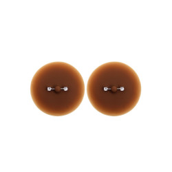 Paire de cache-tétons piercing barre faux diamant peau foncée