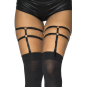 Porte-jarretelles noir brillant style harnais