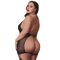 Nuisette grande taille avec porte jarretelles et fouet