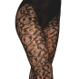 Collant fantaisie noir avec imprimé culotte