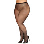 Collant résille grande taille fine maille noir