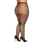 Collant résille grande taille fine maille noir