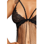 Babydoll noir et string assorti