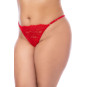 Nuisette courte grande taille rouge et string