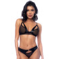 Ensemble 2 pièces en wetlook noir