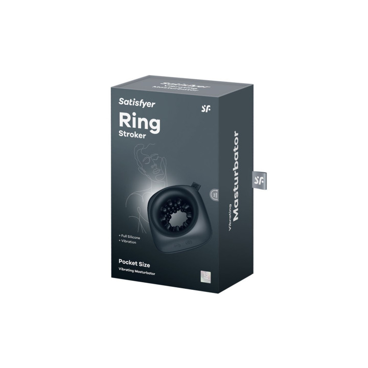 Masturbateur vibrant noir Ring Strocker Satisfyer