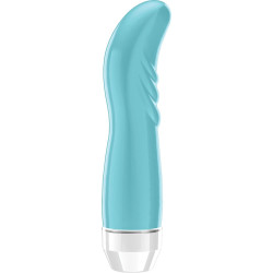 Vibromasseur avec strie turquoise point G multivitesse